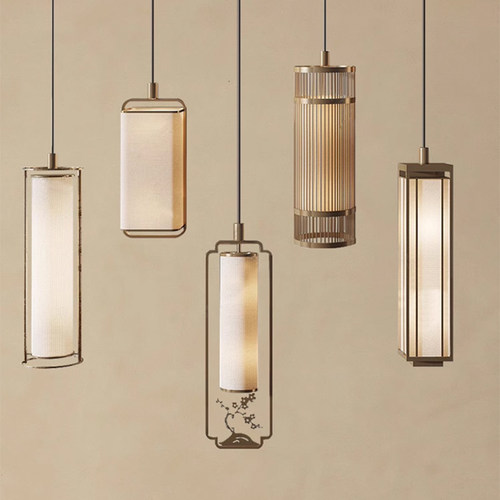 新中式餐厅客厅卧室铁艺禅意吊灯