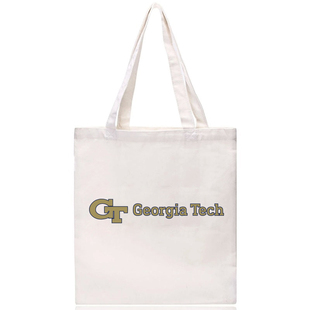 佐治亚理工学院帆布袋留学纪念手提字母帆布包环保购物袋单肩拉链