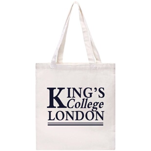 伦敦国王学院帆布袋King KCL留学生纪念布包休闲手提加厚环保袋