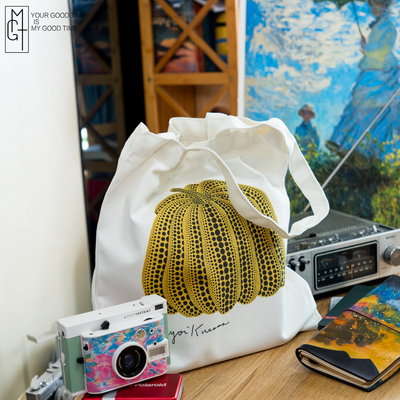 自制日本草间弥生南瓜同款帆布包