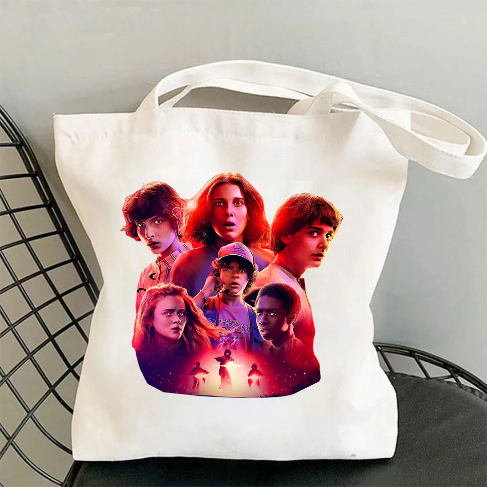 怪奇物语Stranger Things周边印花帆布包女手提单肩时尚日常外出