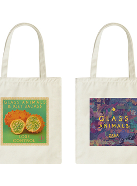 Glass Animals乐队黑白色帆布包男女通用欧美单肩手提环保购物袋