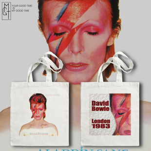 摇滚帆布包 David Bowie 大卫鲍伊 变色龙 男女单肩 大容量帆布袋