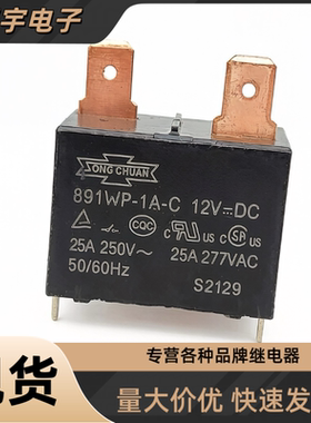 原厂散装891WP-1A-C 891P-1A-C 12VDC松川空调热水器继电器25A