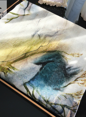 【云山雾海】高端200支羊毛时尚亮片长款围巾 秋冬轻薄保暖披肩女