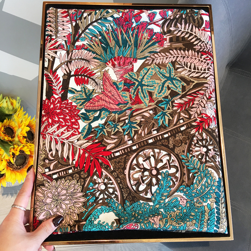 【辛特拉花园】时尚大牌款真丝羊毛大方巾秋冬丝绒保暖围巾披肩女