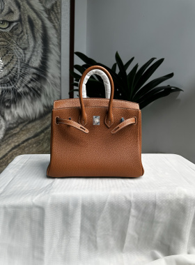 手工还原对版铂金包B刻 脖颈纹进口togo小牛皮手提包Birkin2530