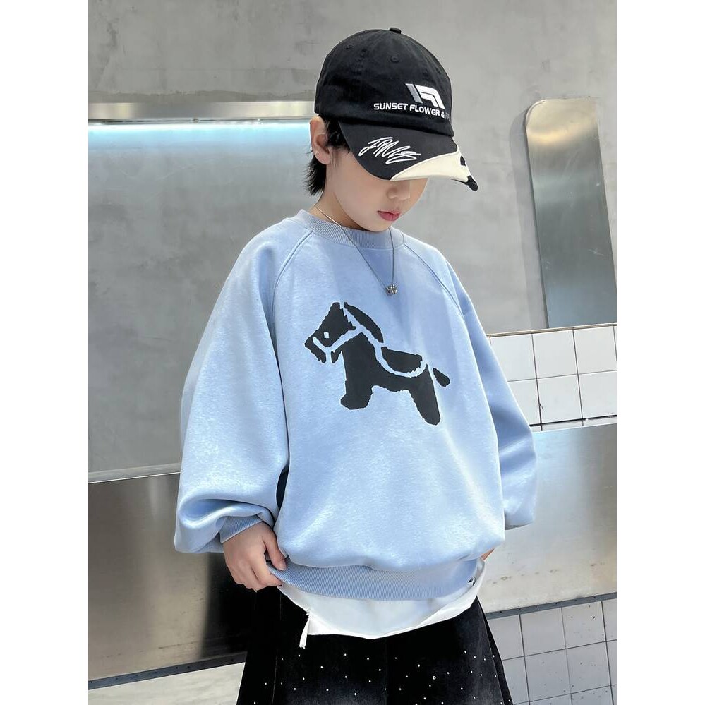 专柜品牌男童卫衣春秋款2026新款儿童春季痞帅童装男孩潮帅气时髦