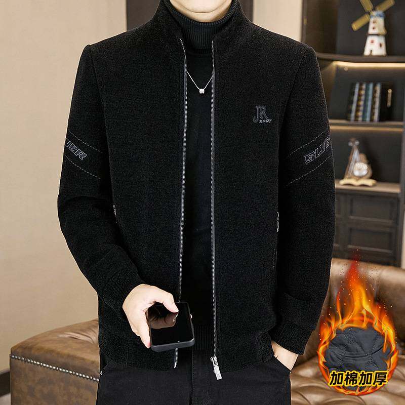 专柜品质2025秋冬季时尚立领加厚外套男士大衣短款呢子中青年时尚