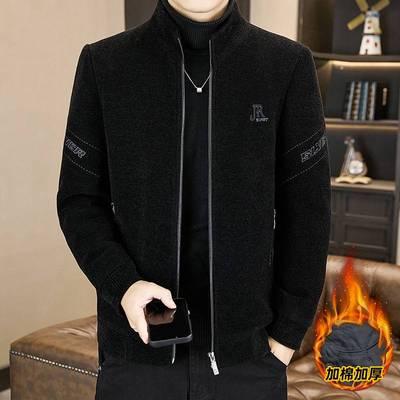专柜品质2025秋冬季时尚立领加厚外套男士大衣短款呢子中青年时尚