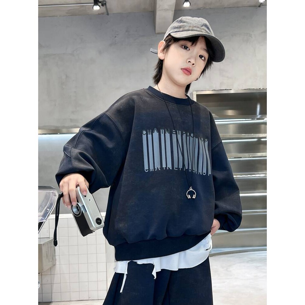 专柜品牌男童卫衣春秋款2026新款痞帅男孩衣服大儿童装春季打底衫