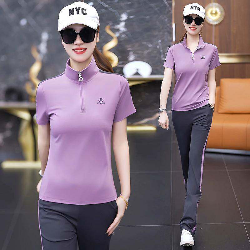 专柜品牌夏季薄款POLO领短袖运动套装女2026新款时尚减龄休闲服两