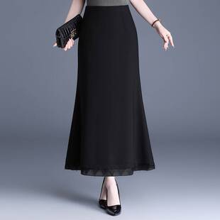 专柜品牌时尚拼接高腰包臀一步半身裙女2026春夏季新款韩版高腰鱼