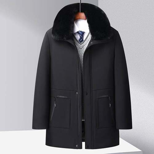 专柜品质中老年人新款棉衣爸爸装冬季男士加绒加厚棉袄外套爷爷装