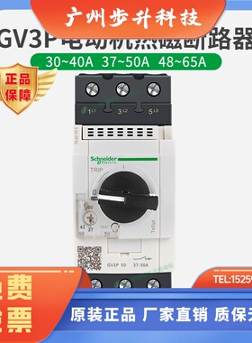 施耐德原装正品GV3P65电动机断路器马达断路器线路保护开关63A