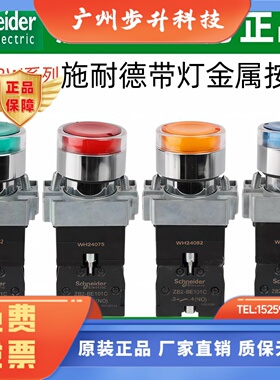 施耐德自复位带灯按钮开关XB2BW33B1C绿色常开24V 220VXB2BW34M1C