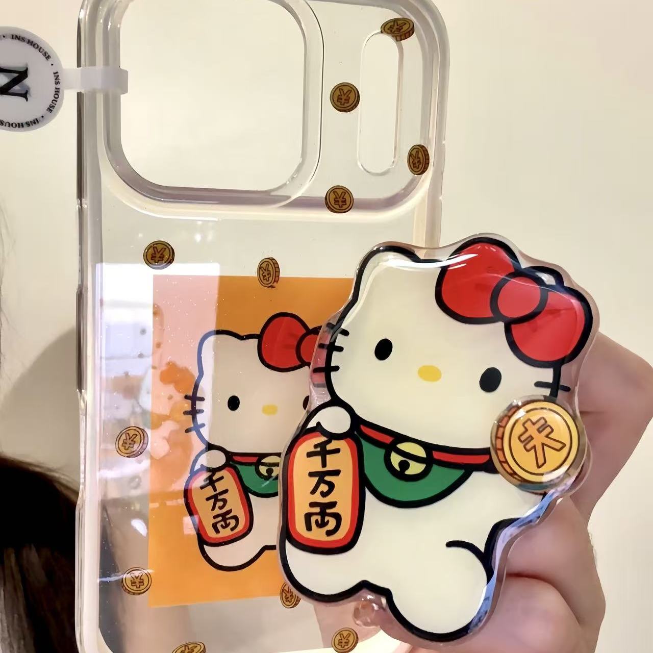 创意可爱招财猫咪转转适用iphone17promax苹果15手机壳14新款16pr