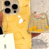 韩系购物袋草莓雪莉适用iphone16promax苹果15pr手机壳14摇摇乐13