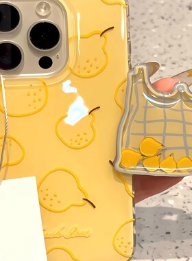 韩系购物袋草莓雪莉适用iphone16promax苹果15pr手机壳14摇摇乐13