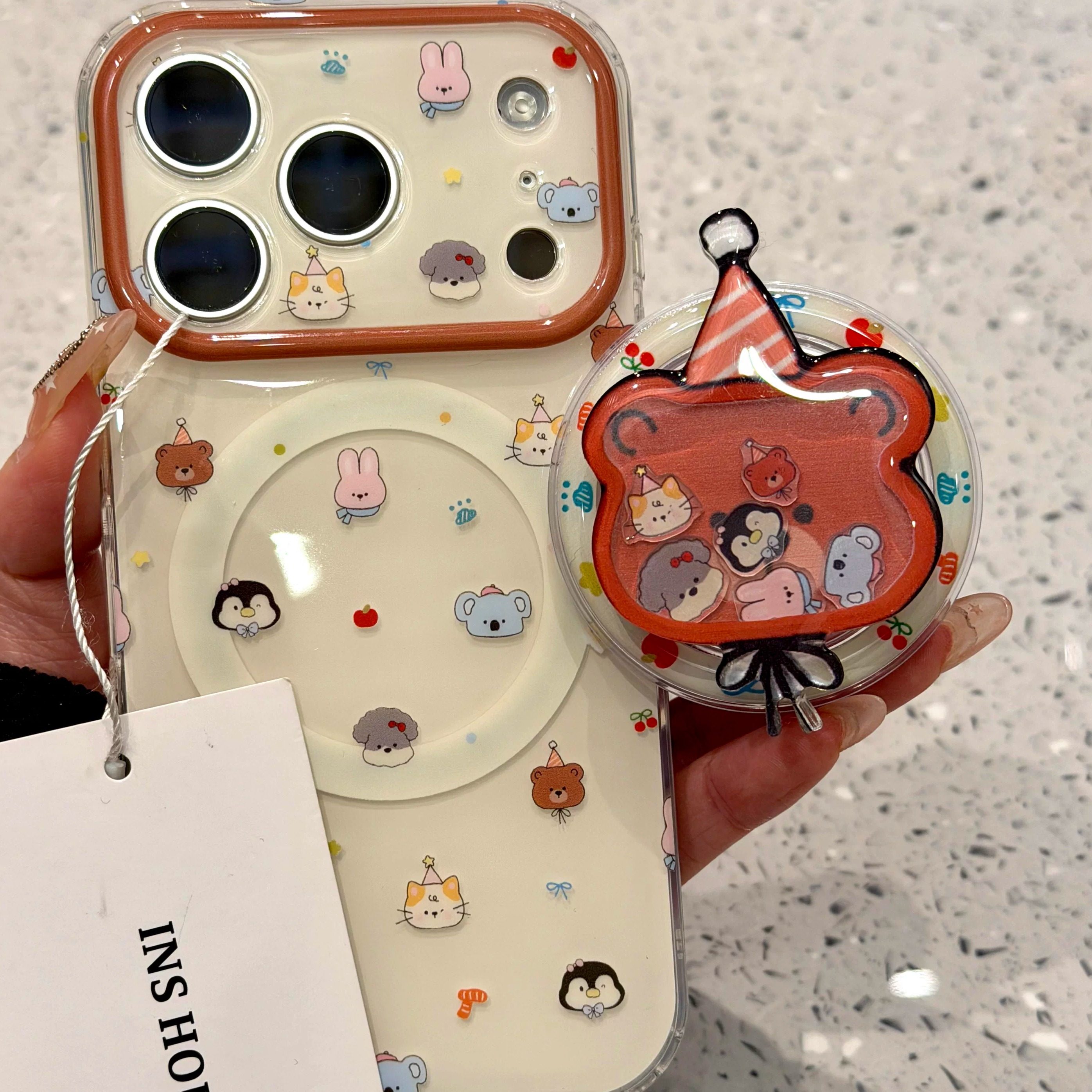 萌系可爱长帽小熊小兔摇摇乐适用于iphone17promax苹果16手机壳15治愈系软萌可爱萌宠甜美防摔保护壳