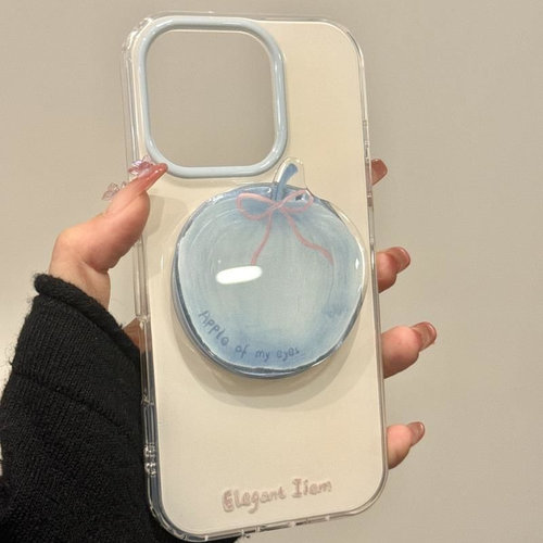 韩系ins风蝴蝶结蓝苹果适用iphone17promax苹果16pro手机壳14女13