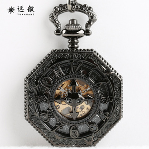 全自动机械表加厚时尚个性怀表复古翻盖品质学生潮流男女项链怀表