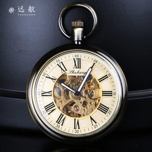 全自动罗马情侣吊坠项链机械怀表