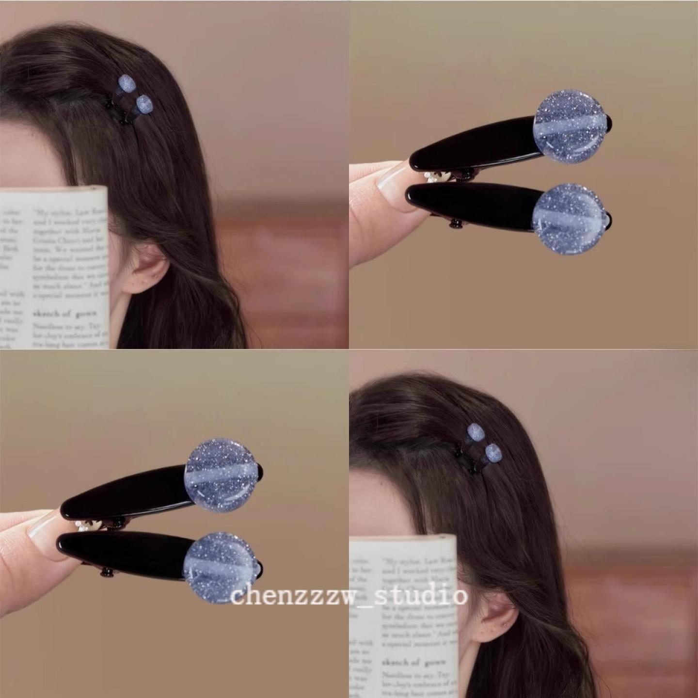 短发刘海夹前额发夹女侧边夹鸭嘴夹2025新款高端星球一字夹头饰