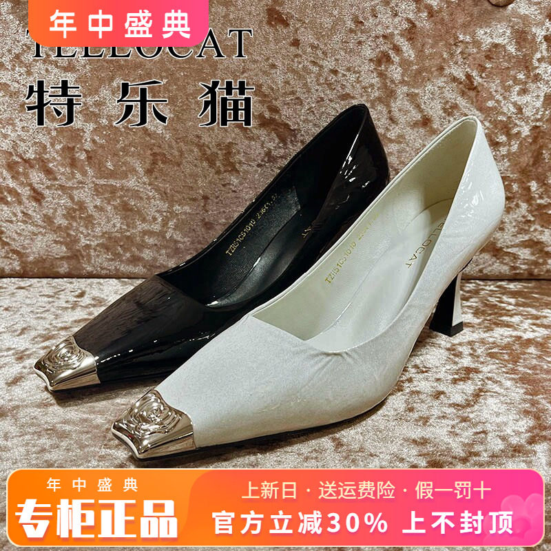 专柜正品特乐猫女鞋2025春新款个性细跟方头高跟单鞋TZH51C51010