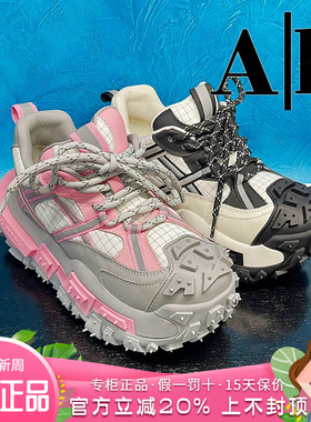 正品卡美星Ah女鞋2025春季新款系带厚底休闲运动鞋AA151S23058