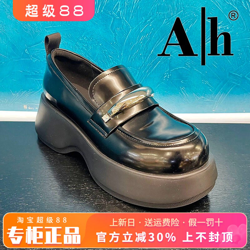 正品卡美星Ah女鞋2025春新款粗跟中跟圆头英伦风单鞋ALS51G81501
