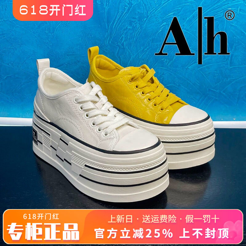 正品卡美星Ah女鞋2026春新款高跟厚底系带英伦风单鞋AZN61S01301