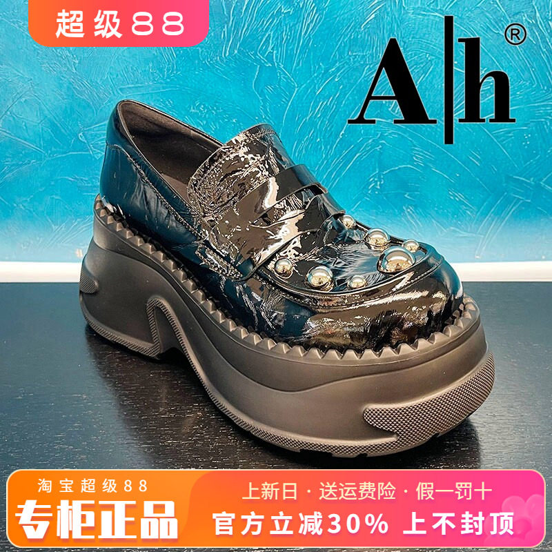 正品卡美星Ah女鞋2025春新款粗跟中跟圆头英伦风单鞋ALS51G70021