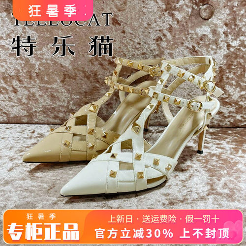 专柜正品特乐猫女鞋2026夏新款时尚中跟细跟尖头单鞋TKD61L0C339