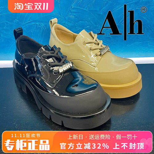 单鞋中跟粗跟英伦风小皮鞋女鞋AH