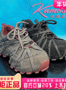 正品卡美星女鞋2025冬新款舒适时尚厚底老爹鞋高帮鞋KXY53S0E533