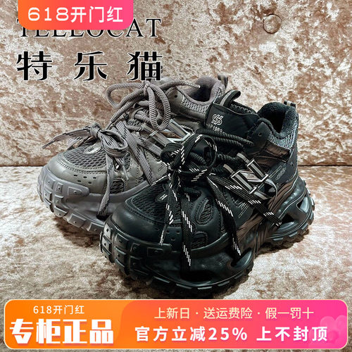正品TELLOCAT特乐猫女靴2025冬新款厚底系带圆头短靴THP54R10013
