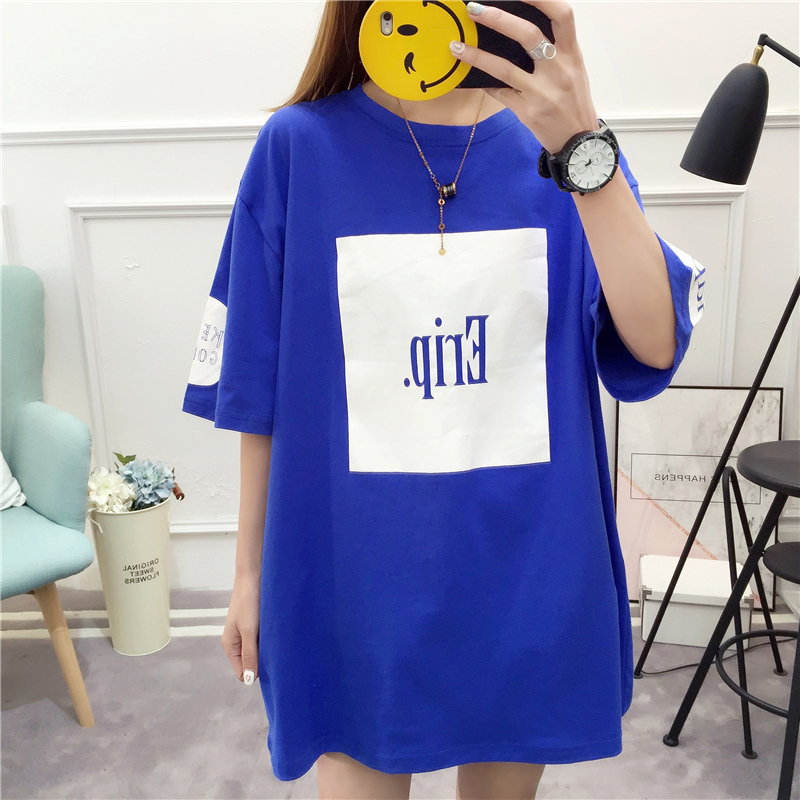 夏天衣服女韩国宽松大t恤女bf风个性时尚韩范大码纯棉短袖ins上衣