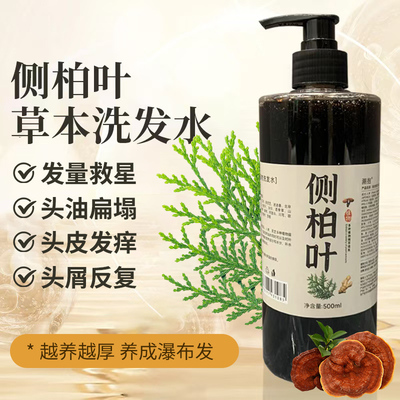 侧柏泊叶洗发水去屑止痒控油生姜天然草本纯手工草本何首乌洗发水