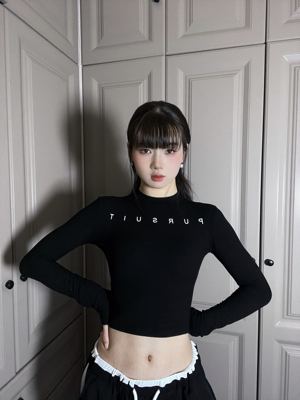 新款美式复古字母印花长袖爵士百搭T恤女修身显瘦打底衫上衣女