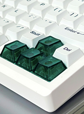 pc原厂高度高透个性键帽esc回车分裂空格增补键祖母绿琥珀色