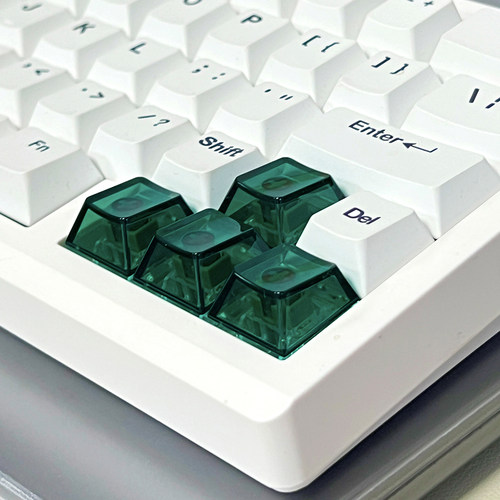 现货高透明pc材质绿色全新键帽
