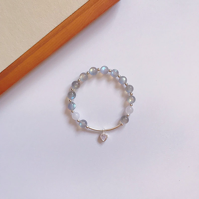 纯银原创甜酷爱心助睡眠转运珠