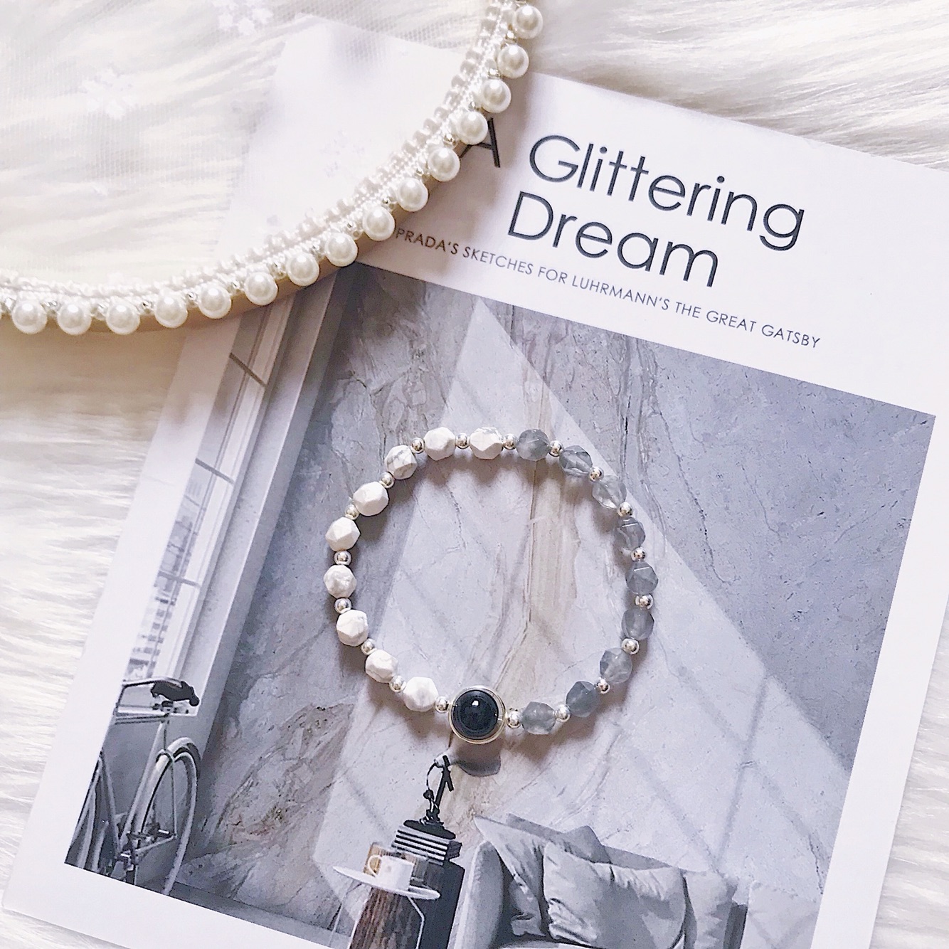 不掉色原创设计ins黑玛瑙纯银