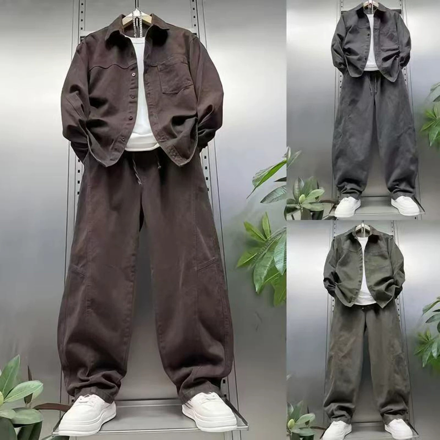恒之智品质男装2026秋季牛仔休闲运动套装