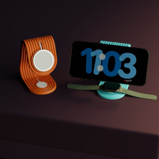 3D打印适用56mm充电支架苹果Magsafe手机充电支架桌面简洁二合一