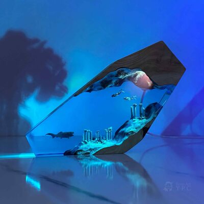 欧美热销海洋主题失落的亚特兰蒂斯环氧树脂夜灯探险爱好者的礼物