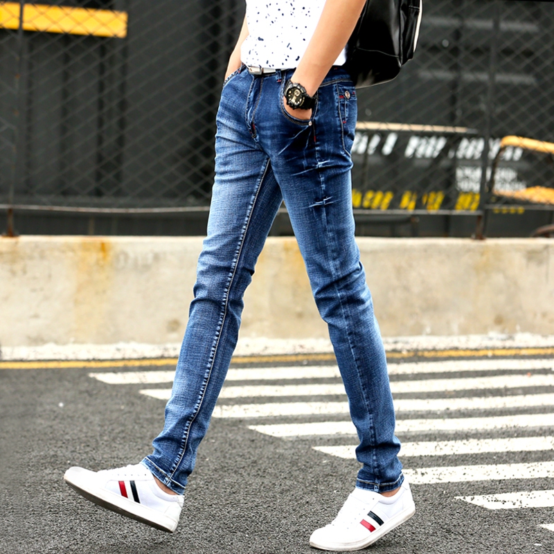 Jeans pour adolescent pieds Slim KEIDENLION en coton pour été - Ref 1460841 Image 4