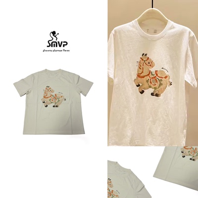 SMVP韩系唐马印花针织打底衫