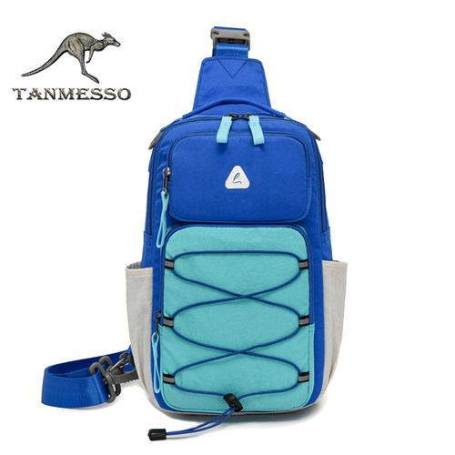 休闲学生男女胸包大容量单肩斜挎